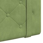 vidaXL Tête de lit suspendue Avec lumière LED Vert clair Velours