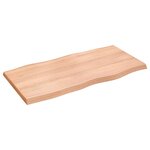 vidaXL Dessus de table bois massif traité bordure assortie