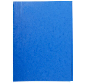 Chemise 3 rabats SANS élastique carte lustrée 24 x32 cm Bleu EXACOMPTA