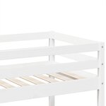 vidaXL Lit superposé Blanc 75x190 cm Bois de pin massif