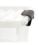 Lot de 5 boîtes de rangement 30L - plastique transparent