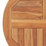 vidaXL Dessus de table Bois de teck solide Rond 2 5 cm 60 cm