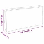vidaXL Coussin crème pour siège/dossier 120x60x12 cm en tissu Oxford