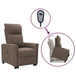 vidaXL Fauteuil Taupe Tissu
