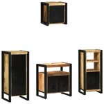 vidaXL Ensemble de mobilier de salle de bain avec étagère 4 Pièces