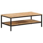 vidaXL Table basse 100x50x35 cm bois de manguier massif brut