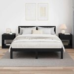 vidaXL Table d'appoint 2 Pièces Chêne noir 40 5 x 40 x 45 cm