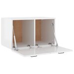 vidaXL Armoire murale Blanc brillant 60x36 5x35 cm Bois d'ingénierie