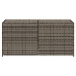 vidaXL Boîte de rangement de jardin gris 283L résine tressée