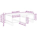 vidaXL Table basse Chêne artisanal 104 x 60 x 35 cm Bois d'ingénierie