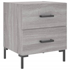 vidaXL Table de chevet sonoma gris 40x35x47 5 cm bois d’ingénierie