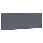 vidaXL Coussin de tête de lit Hanko gris foncé 137 cm velours