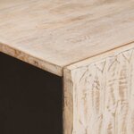 vidaXL Table basse Blanc 80 x 50 x 40 cm Bois de mangue massif