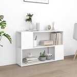 Vidaxl bibliothèque blanc 100x24x63 cm aggloméré