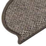 vidaXL Tapis d'escalier autocollants aspect sisal 15 Pièces 65x21x4 cm