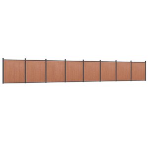vidaXL Panneau de clôture marron 1391x186 cm WPC