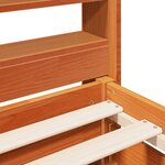 vidaXL Cadre de lit sans matelas cire marron 75x190 cm bois pin massif