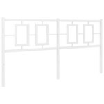 vidaXL Tête de lit métal blanc 160 cm