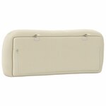vidaXL Coussin de tête de lit crème 100 cm tissu