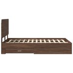vidaXL Cadre de lit Chêne brun 135 x 190 cm Bois d'ingénierie