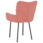 vidaXL Chaises à manger lot de 2 Rose Velours