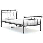vidaXL Cadre de lit sans matelas noir métal 90x200 cm