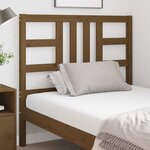 vidaXL Tête de lit Marron miel 106x4x100 cm Bois massif de pin