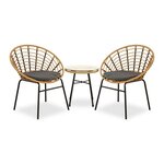 Ensemble salon de jardin Table et 2 chaises bistro