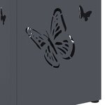 vidaXL Porte-parapluie Anthracite 15 5 x 15 5 x 49 cm Métal