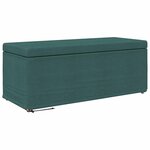 vidaXL Tabouret Vert foncé 101 x 41 x 40 cm Tissu et bois stratifié
