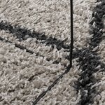 vidaXL Tapis shaggy à poils longs moderne beige anthracite 240x240 cm