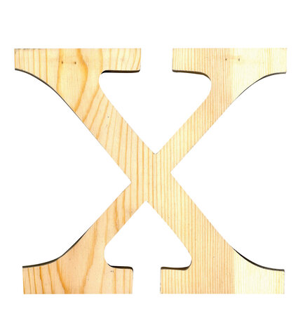 Alphabet en bois 19 cm Lettre X
