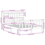 vidaXL Lit bibliothèque sans matelas cire marron 150x200 cm pin massif