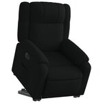 vidaXL Fauteuil inclinable électrique noir tissu
