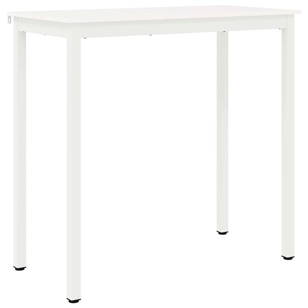 vidaXL Table de bar Blanc 110 x 55 x 105 cm Bois de pin massif