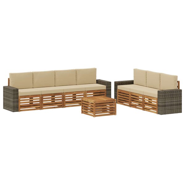 vidaXL Ensembles de canapés 8 pc Bois d'Acacia Massif
