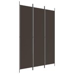 vidaXL Cloison de séparation 3 panneaux Marron 150x220 cm Tissu