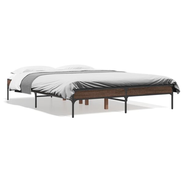vidaXL Cadre de lit sans matelas chêne marron 120x200 cm