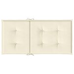 vidaXL Coussins de chaise de jardin à dossier bas lot de 2 crème