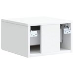 vidaXL Cabinet de chevet mural 2 Pièces Blanc 33 x 34 5 x 20 cm