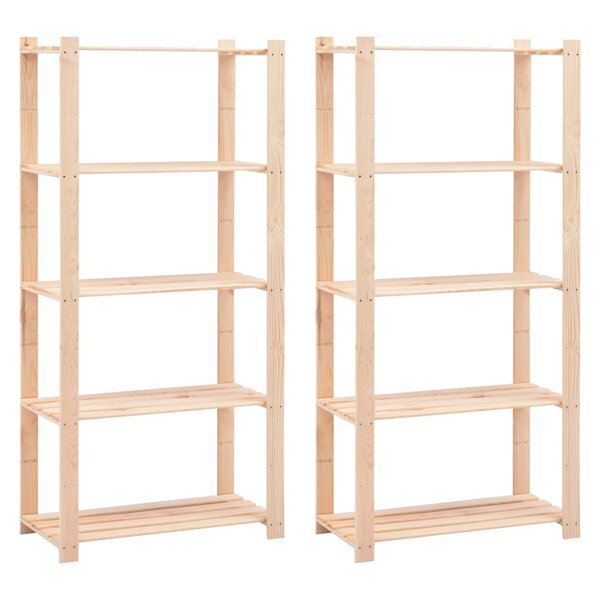vidaXL Étagères de rangement à 5 niveaux 2 Pièces 80x38x170 cm 250 kg