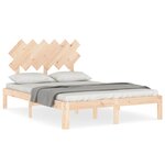 vidaXL Cadre de lit sans matelas bois de pin massif