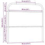 vidaXL Tête de lit chêne marron 90 cm acier et bois d'ingénierie