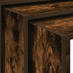 vidaXL Tables gigognes 3 Pièces chêne fumé bois d'ingénierie