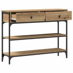 vidaXL Table console avec tiroir Chêne artisanal 72 5 x 25 x 75 cm