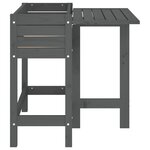 vidaXL Jardinière de jardin avec dessus pliable gris bois pin massif