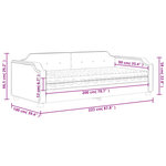 vidaXL Lit de jour avec matelas crème 90x200 cm tissu