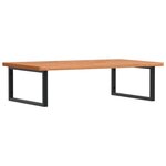 vidaXL Étagère de vasque murale acier et bois massif de hêtre