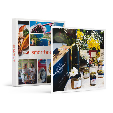 SMARTBOX - Coffret Cadeau Coffret L'Essai : 9 délices gourmet et 2 bouteilles de vin livrés à domicile -  Gastronomie