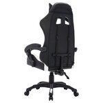 vidaXL Fauteuil de jeux vidéo avec LED RVB Blanc et noir Similicuir